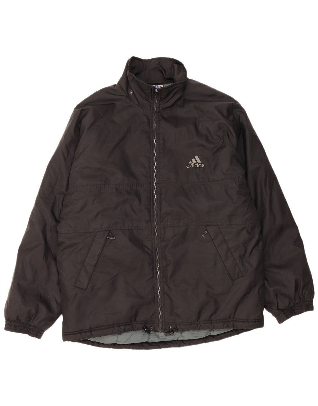 Giacca a vento grafica da uomo Adidas UK 38/40 media nera in poliammide