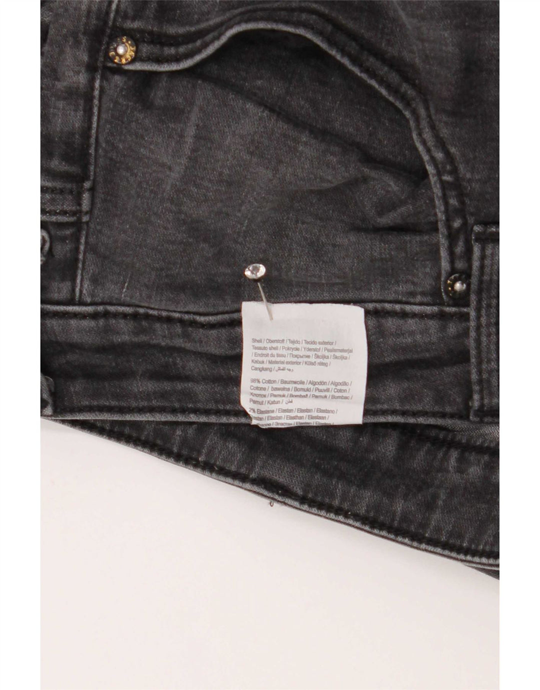 Jeans slim da uomo Jack & Jones W36 L34 cotone grigio