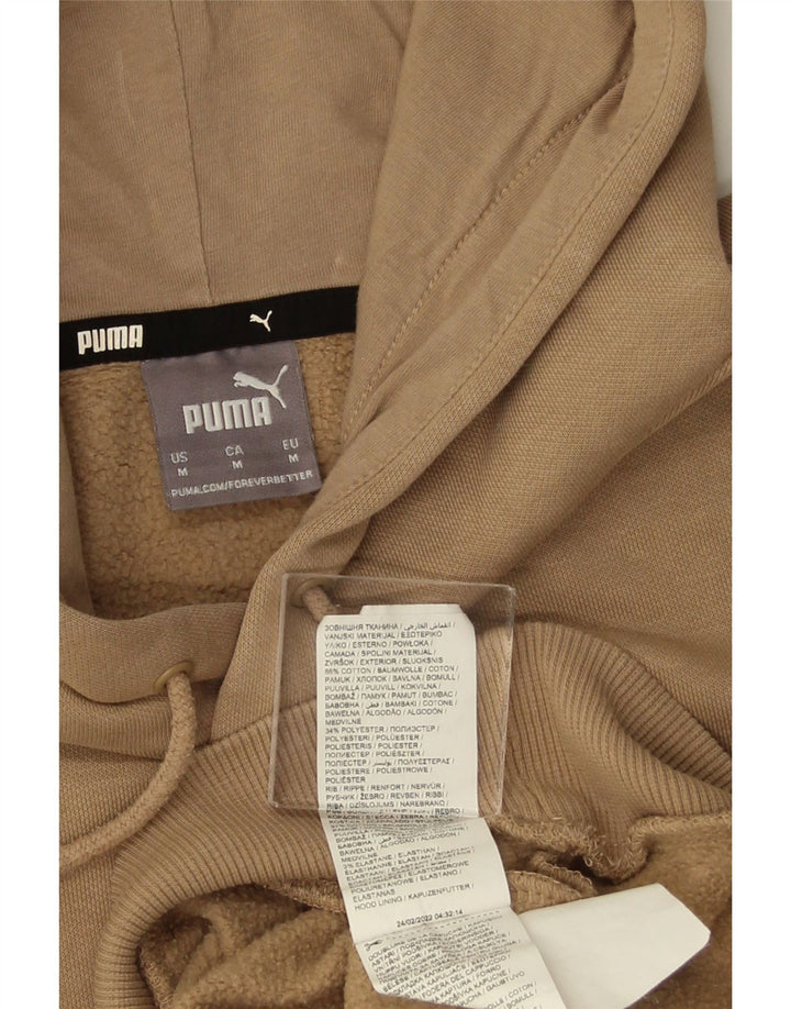 Felpa con cappuccio grafica da uomo PUMA in cotone beige medio