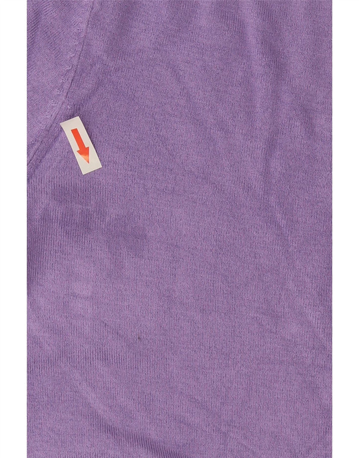 Maglione maglione collo alto da donna Zara UK 12 viola medio