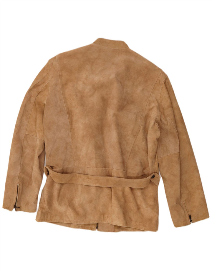 Giacca in pelle scamosciata da uomo Bellucci IT 54 2XL Pelle beige