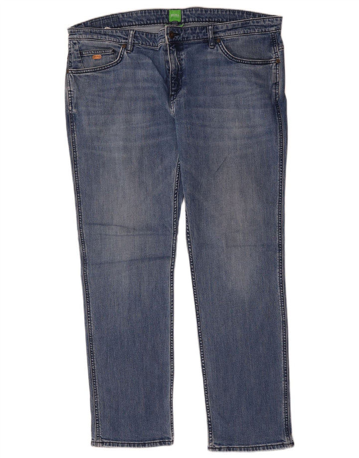 Jeans dritti da uomo HUGO BOSS W40 L32 cotone blu