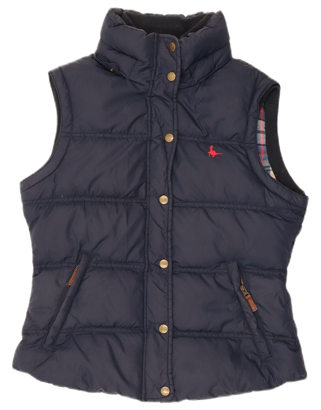 Gilet imbottito da donna JACK WILLS UK 10 piccolo in nylon blu navy