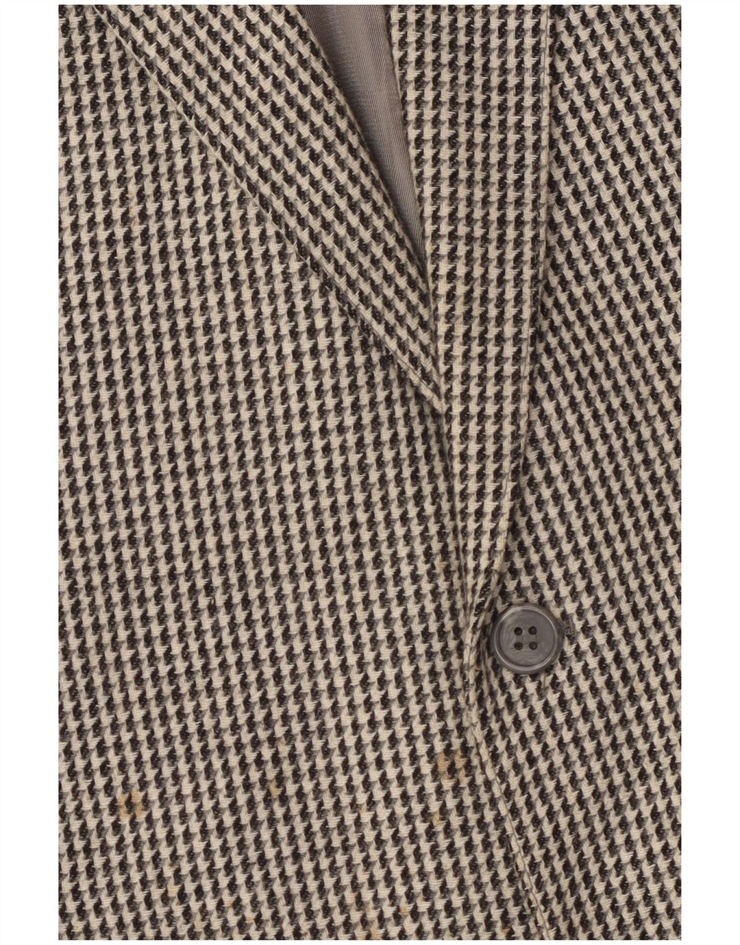 Giacca blazer vintage da uomo a 2 bottoni UK 40 grande lana pied de poule grigia