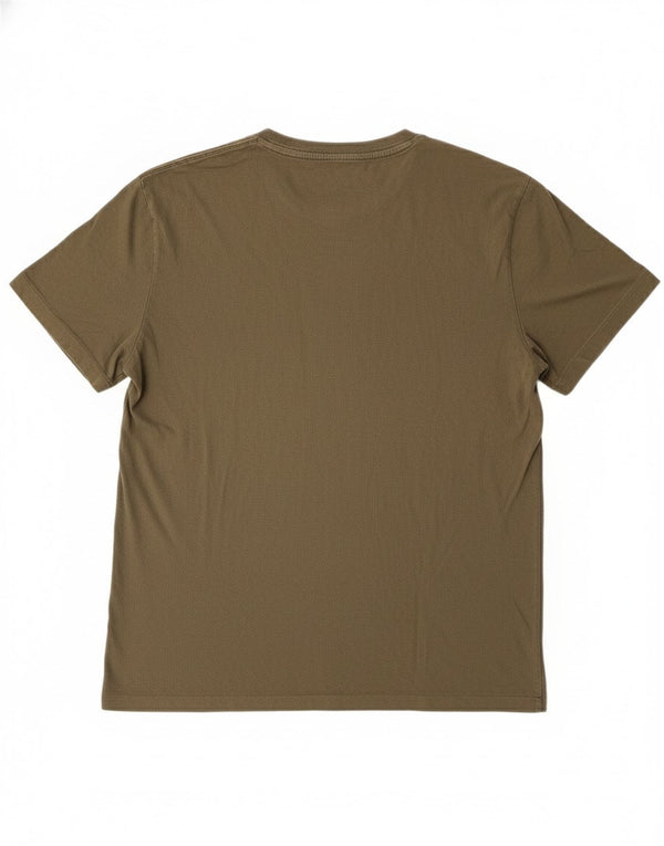 Polo Ralph Lauren T-shirt slim fit personalizzata da uomo Top grande in cotone kaki