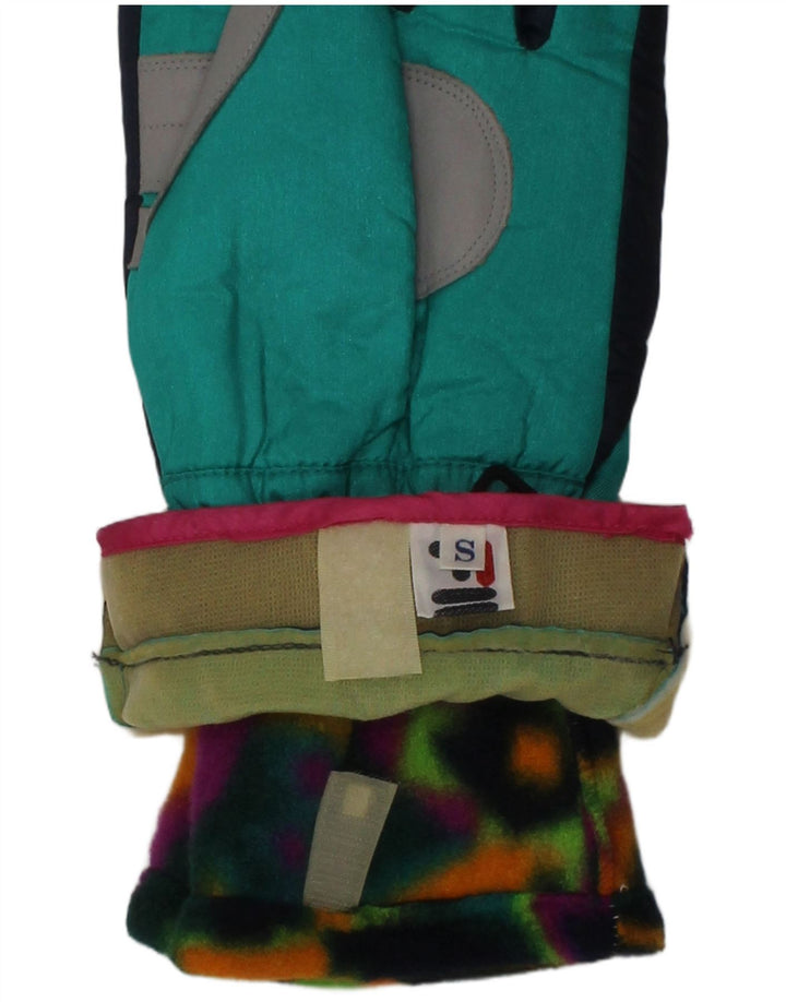 Guanti da sci Fila da uomo Small Green Colourblock poliestere invernale