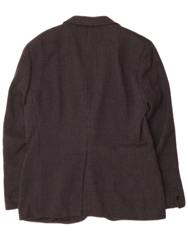 EMPORIO ARMANI Giacca Blazer 2 Bottoni Uomo IT 54 XL Lana Maculata Grigia