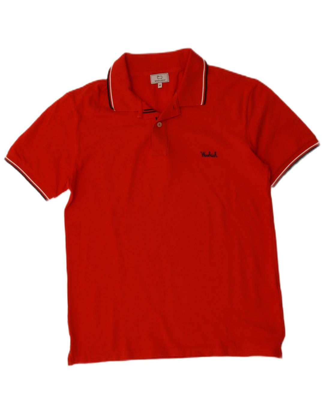 Polo da uomo WOOLRICH in cotone rosso medio