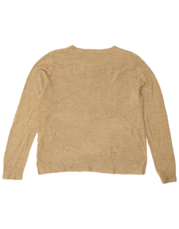 MARKS & SPENCER Maglione da donna UK 14 Acrilico beige medio