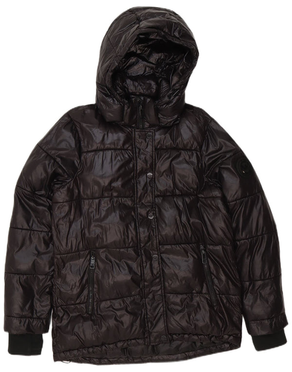 Giacca imbottita con cappuccio da uomo Michael Kors UK 38 poliestere nero medio