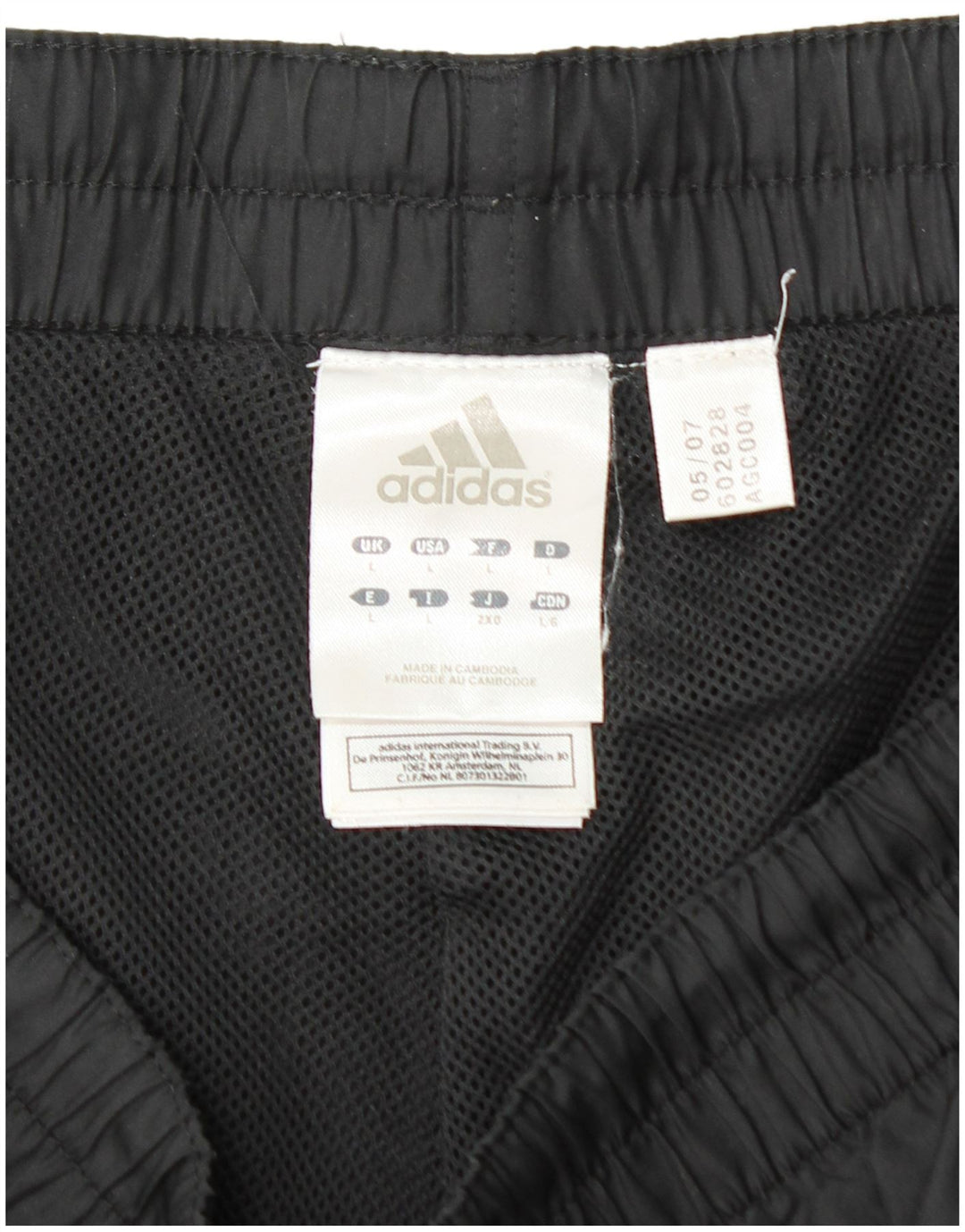 Pantaloni da tuta da uomo ADIDAS Joggers grandi neri in poliestere