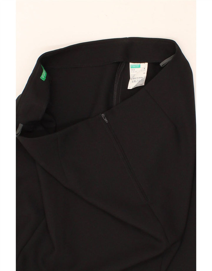 BENETTON Womens Midi Skirt IT 46 Large W32  Black Polyester Vintage Benetton and Second-Hand Benetton from Messina Hembry 