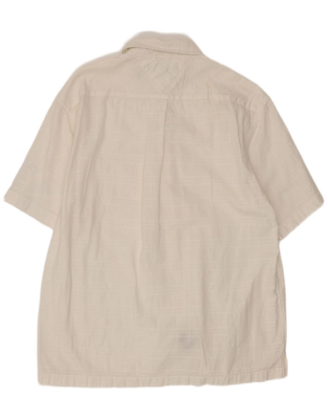 Camicia a maniche corte da uomo Tommy Hilfiger in cotone a quadri bianco medio