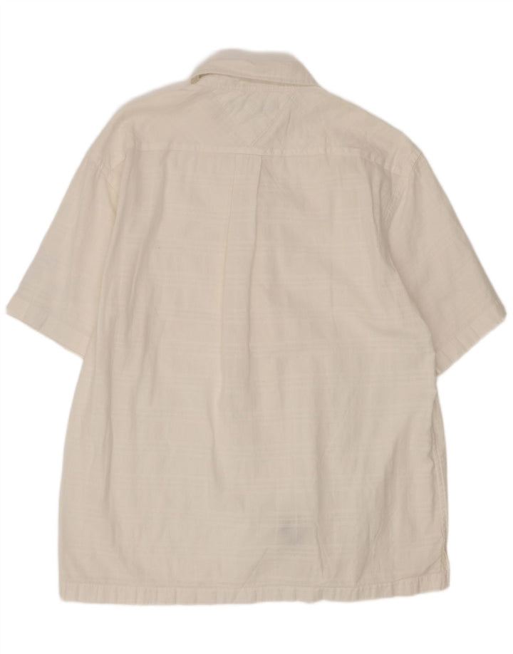 Camicia a maniche corte da uomo Tommy Hilfiger in cotone a quadri bianco medio