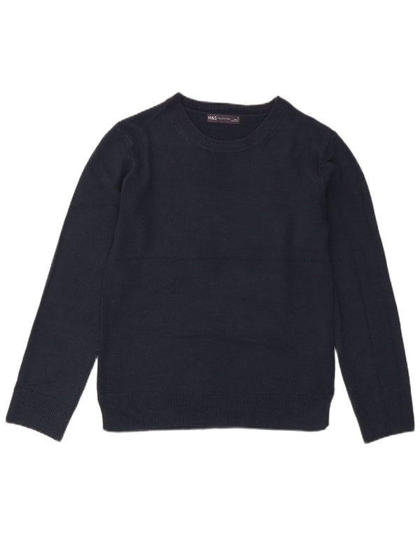 Maglione maglione con scollo a barca da donna Marks & Spencer UK 8 piccolo blu navy