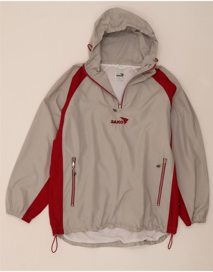 Jako Giacca antipioggia da uomo con cappuccio pullover UK 40 Large Grigio Colourblock