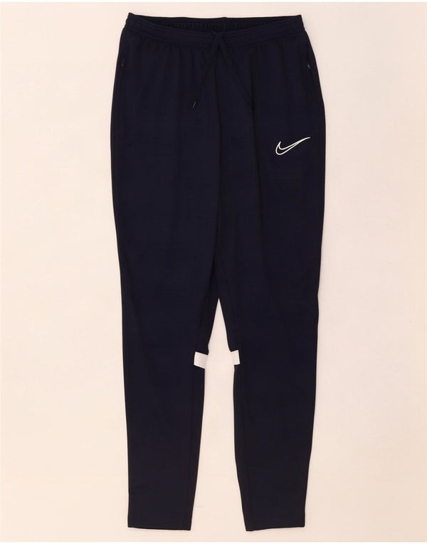 Pantaloni da tuta Nike Dri Fit da uomo, grandi, in poliestere color block blu navy