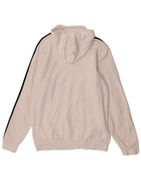 Adidas Mens Hoodie Jumper Medium White Cotton