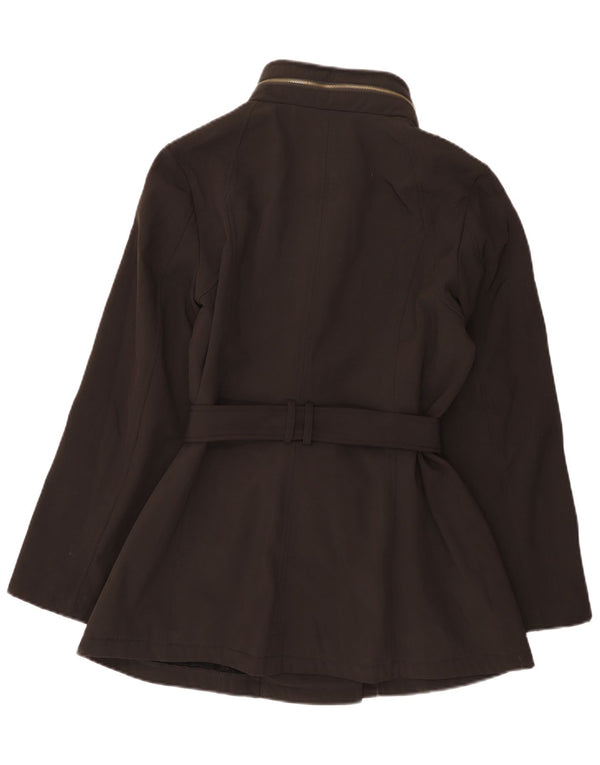 Giacca a vento militare con cappuccio da donna Michael Kors UK 14 grande nera