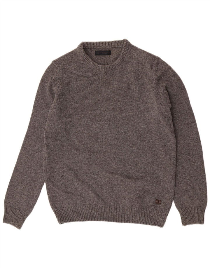Maglione Maglione Girocollo Donna Trussardi UK 16 Large Grigio Lana