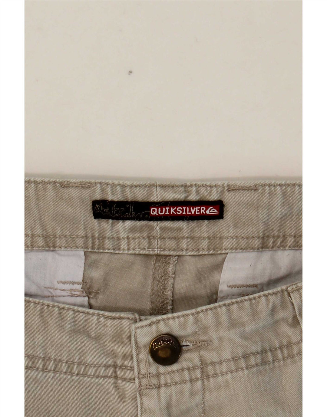 Pantaloncini chino grafici da uomo Quiksilver W35 Large Beige