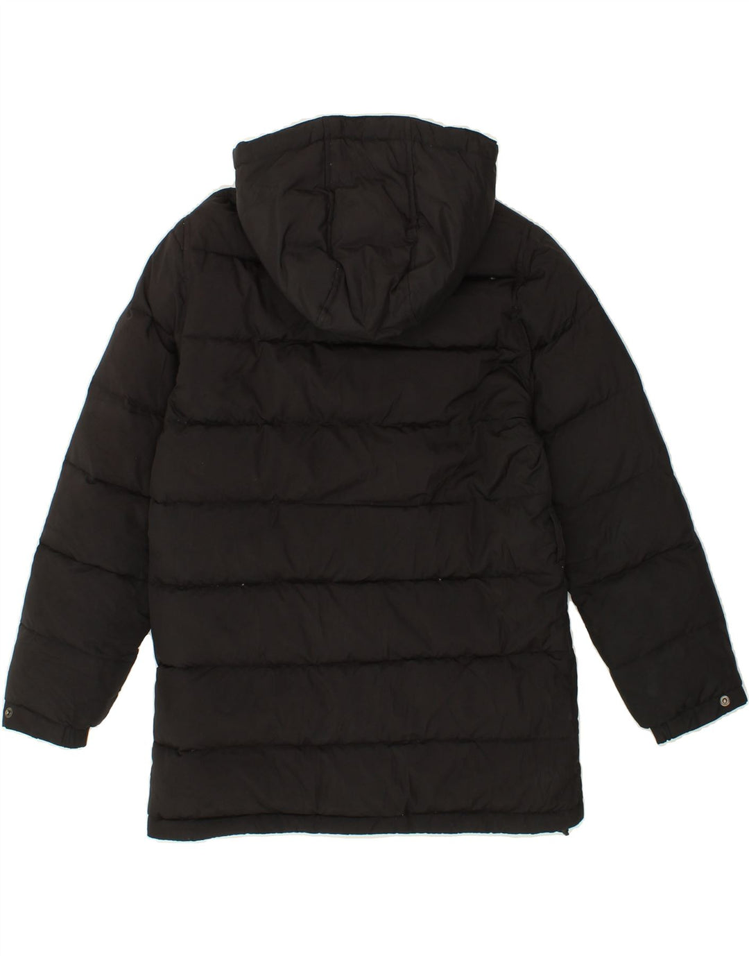 SERGIO TACCHINI Womens Oversized Hooded Padded Coat UK 10 Small Black Vintage Sergio Tacchini and Second-Hand Sergio Tacchini from Messina Hembry 