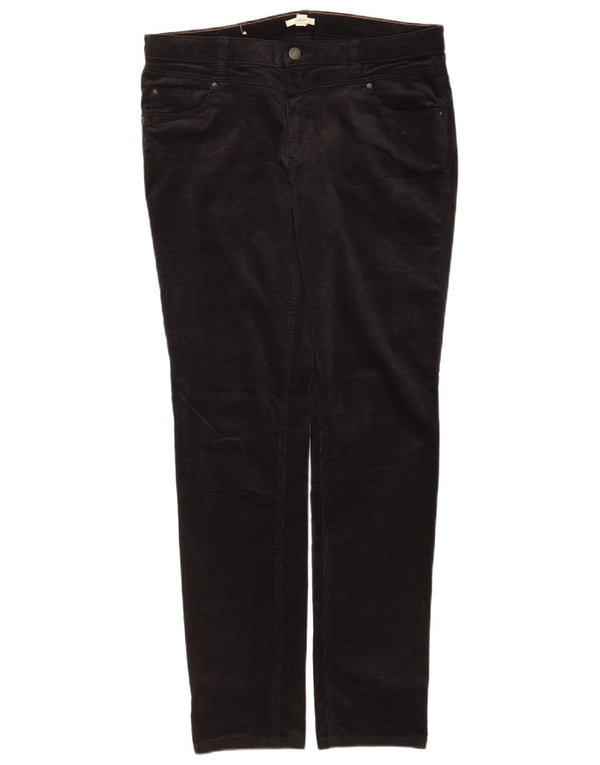 Pantaloni slim da donna in velluto a coste Esprit UK 16 Large W32 L32 poliestere nero