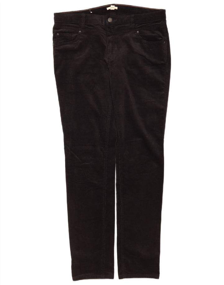 Pantaloni slim da donna in velluto a coste Esprit UK 16 Large W32 L32 poliestere nero