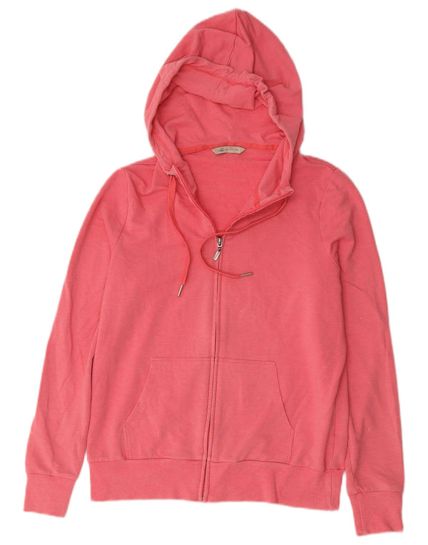 Maglione con cappuccio e zip da donna Marks & Spencer UK 12 Cotone rosa medio