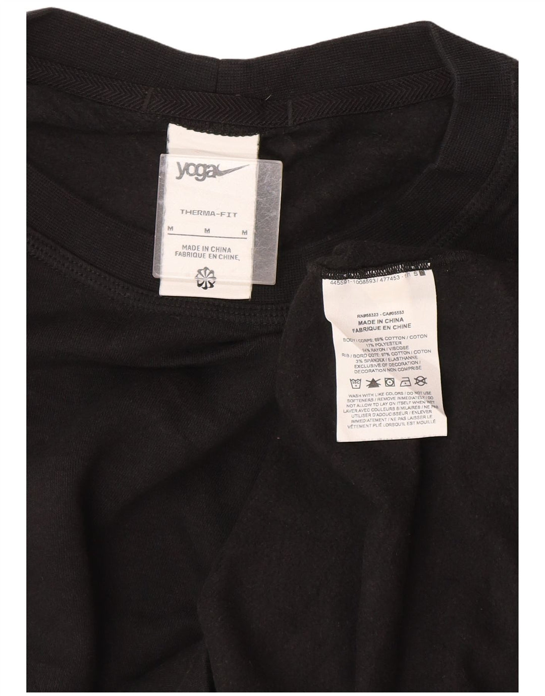 Felpa grafica Nike Therma-Fit da uomo, cotone medio nero