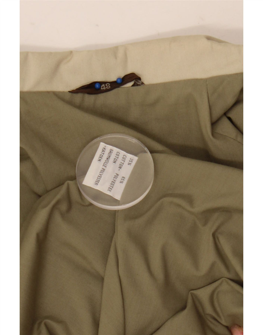 Giacca utilitaria vintage da uomo IT 48 Poliestere beige medio