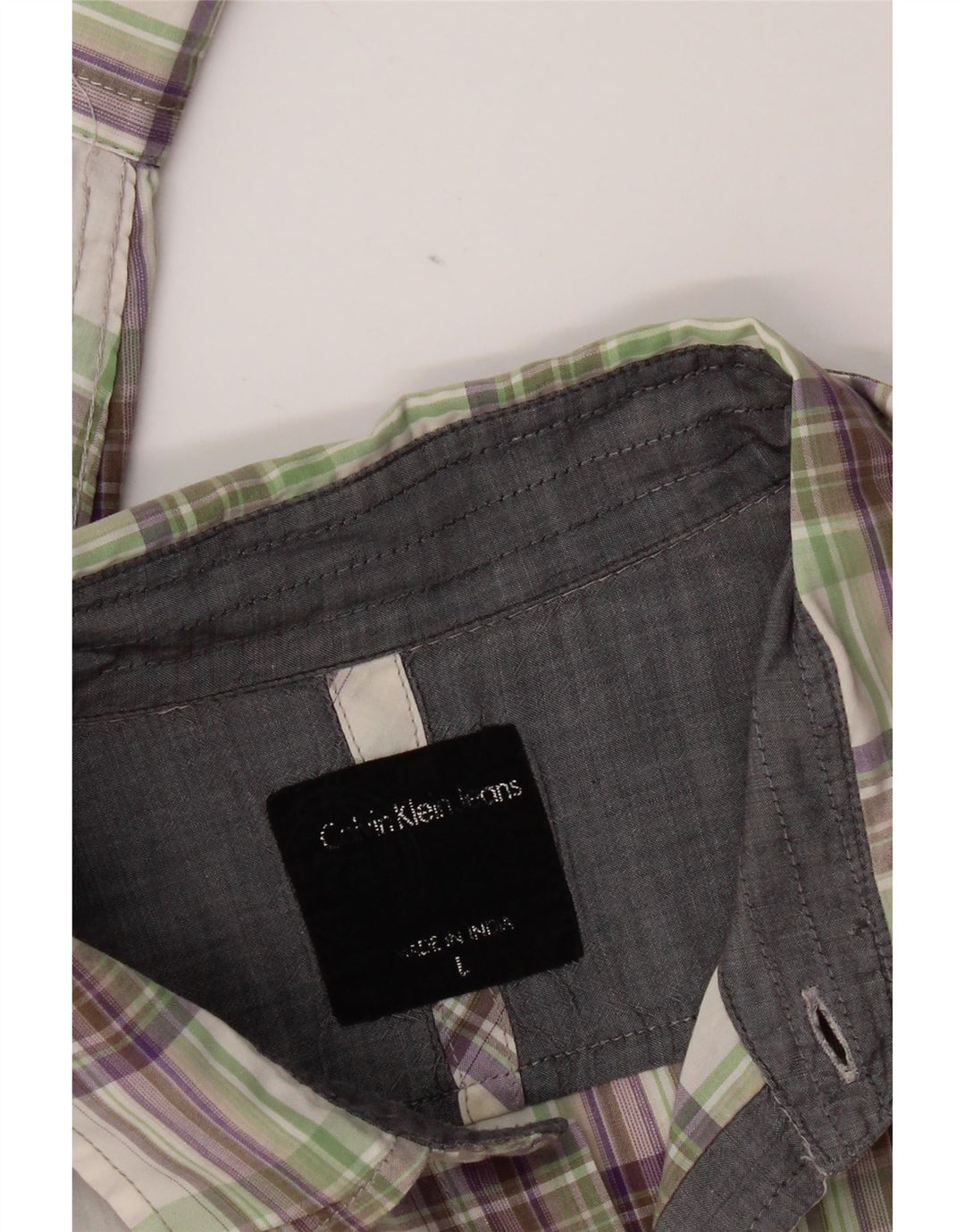Camicia da uomo Calvin Klein Jeans a quadri grandi multicolori