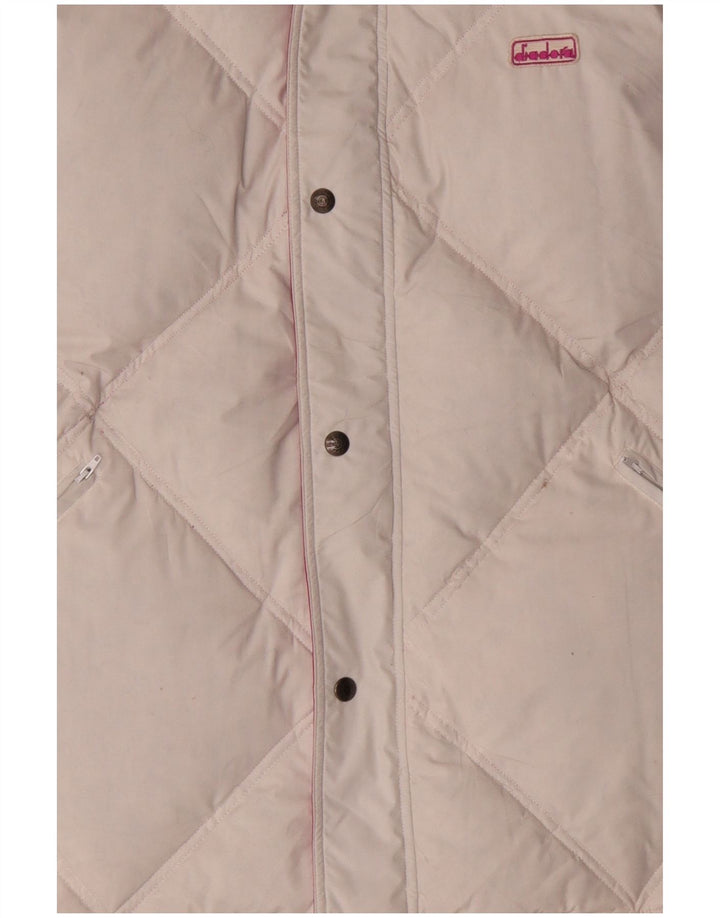 Giacca imbottita reversibile con cappuccio da uomo Diadora UK 40 Large in poliestere rosa