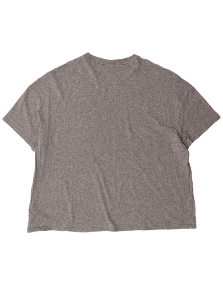 T-shirt grafica da uomo Puma Top 2XL in cotone grigio