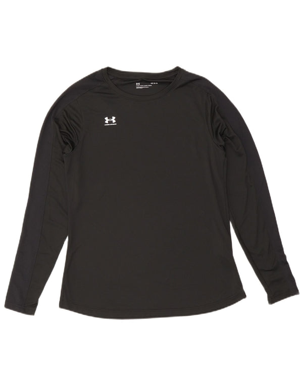 Maglia da uomo Under Armour a maniche lunghe grande in poliestere nero