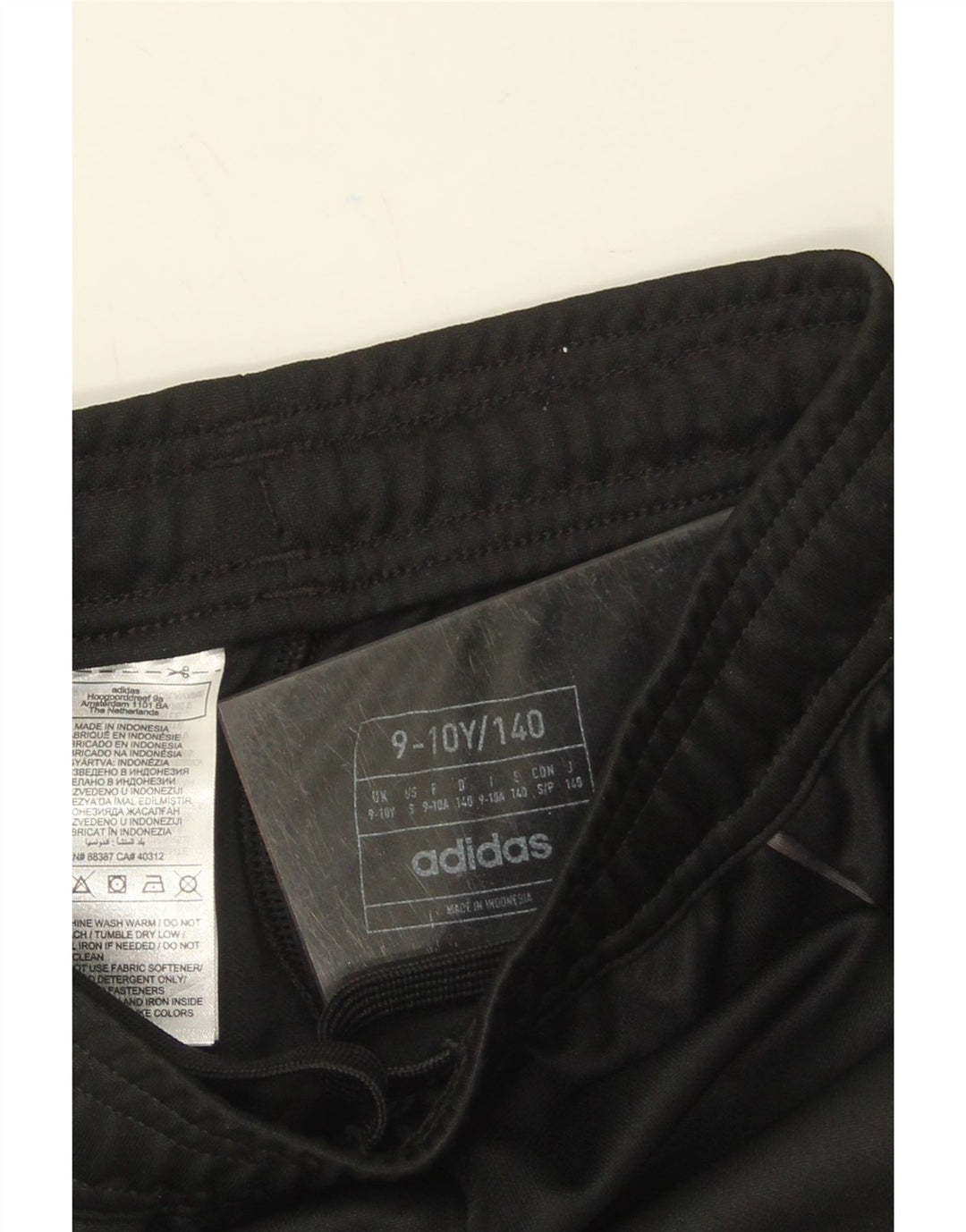 ADIDAS Boys Aeroready Tracksuit Trousers 9-10 Years  Black Polyester