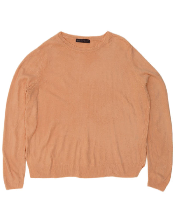 Maglione maglione con scollo a barca da donna Marks & Spencer UK 16 grande acrilico rosa