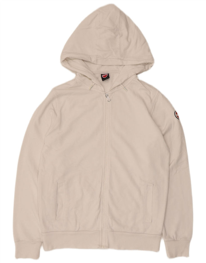 Maglione con cappuccio e zip da uomo Colmar grande bianco