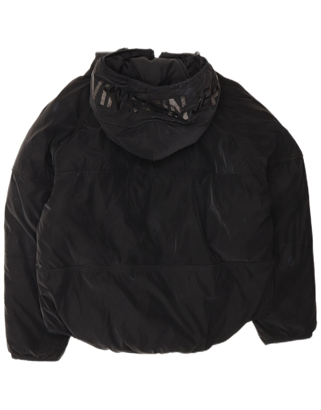 Giacca imbottita con grafica oversize da donna Calvin Klein Jeans UK 10 piccola nera
