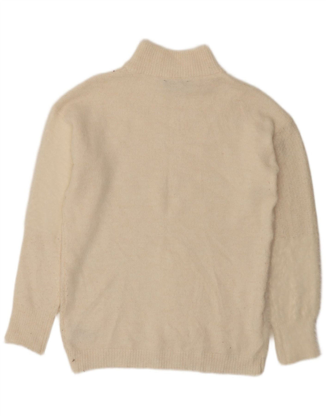 Maglione maglione a collo alto da donna Marks & Spencer UK 10 piccolo Beige