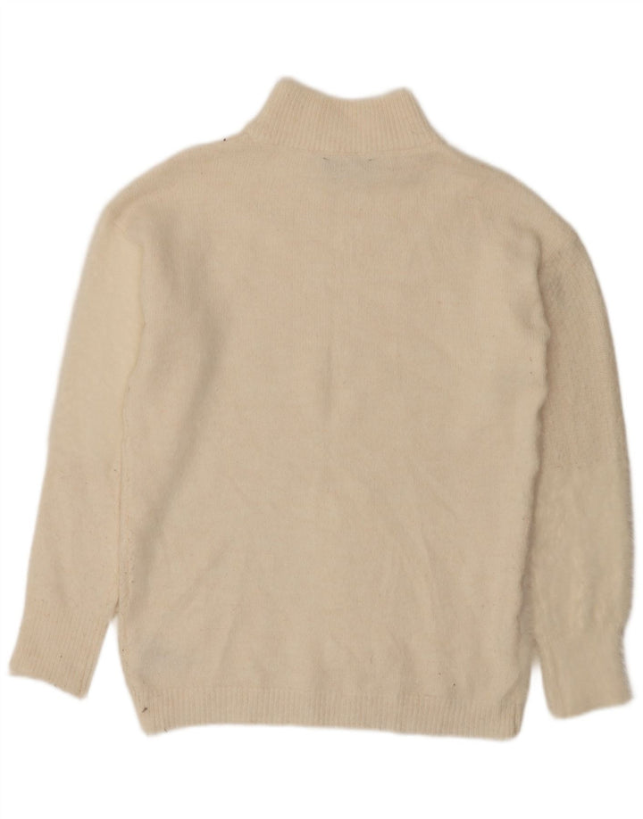 Maglione maglione a collo alto da donna Marks & Spencer UK 10 piccolo Beige