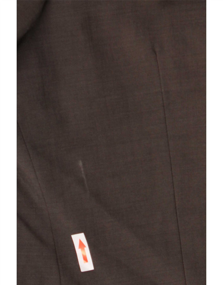 Giacca blazer da uomo a 3 bottoni Hugo Boss EU 51 grande lana vergine marrone