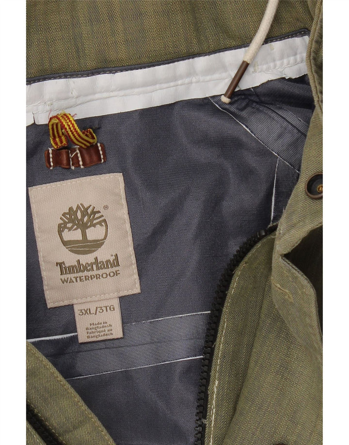 Giacca impermeabile con cappuccio da uomo Timberland UK 46 3XL Cachi