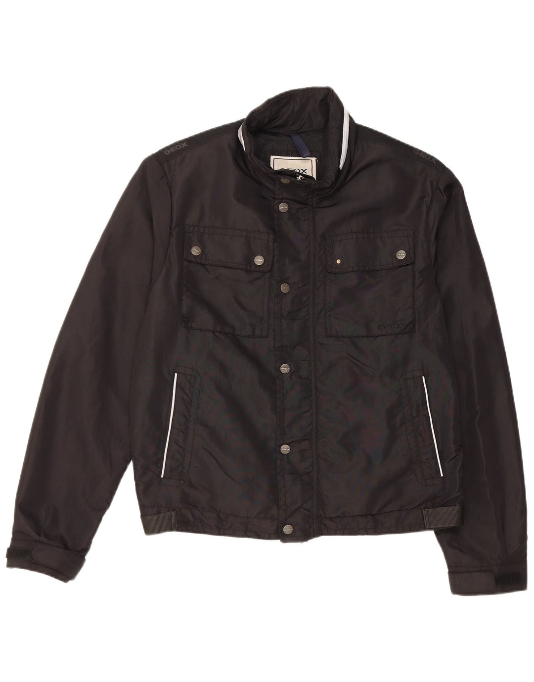 Geox Giacca da uomo con cappuccio Utility UK 40 Large Nera in poliammide