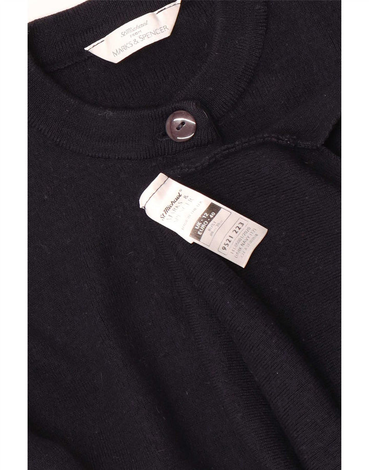 Maglione cardigan Marks & Spencer da donna St. Michael UK 12 medio blu navy