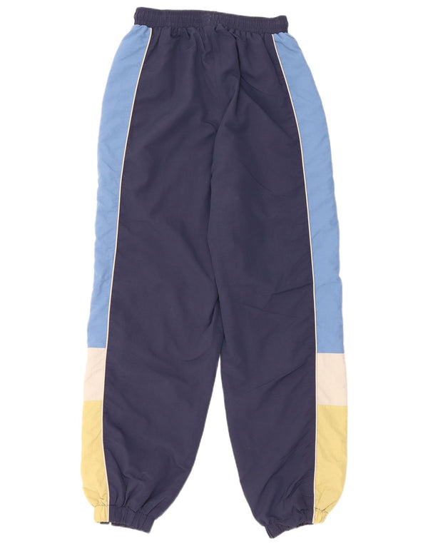 ELLESSE Pantaloni da tuta da donna Joggers UK 8 Small Blu navy Colourblock