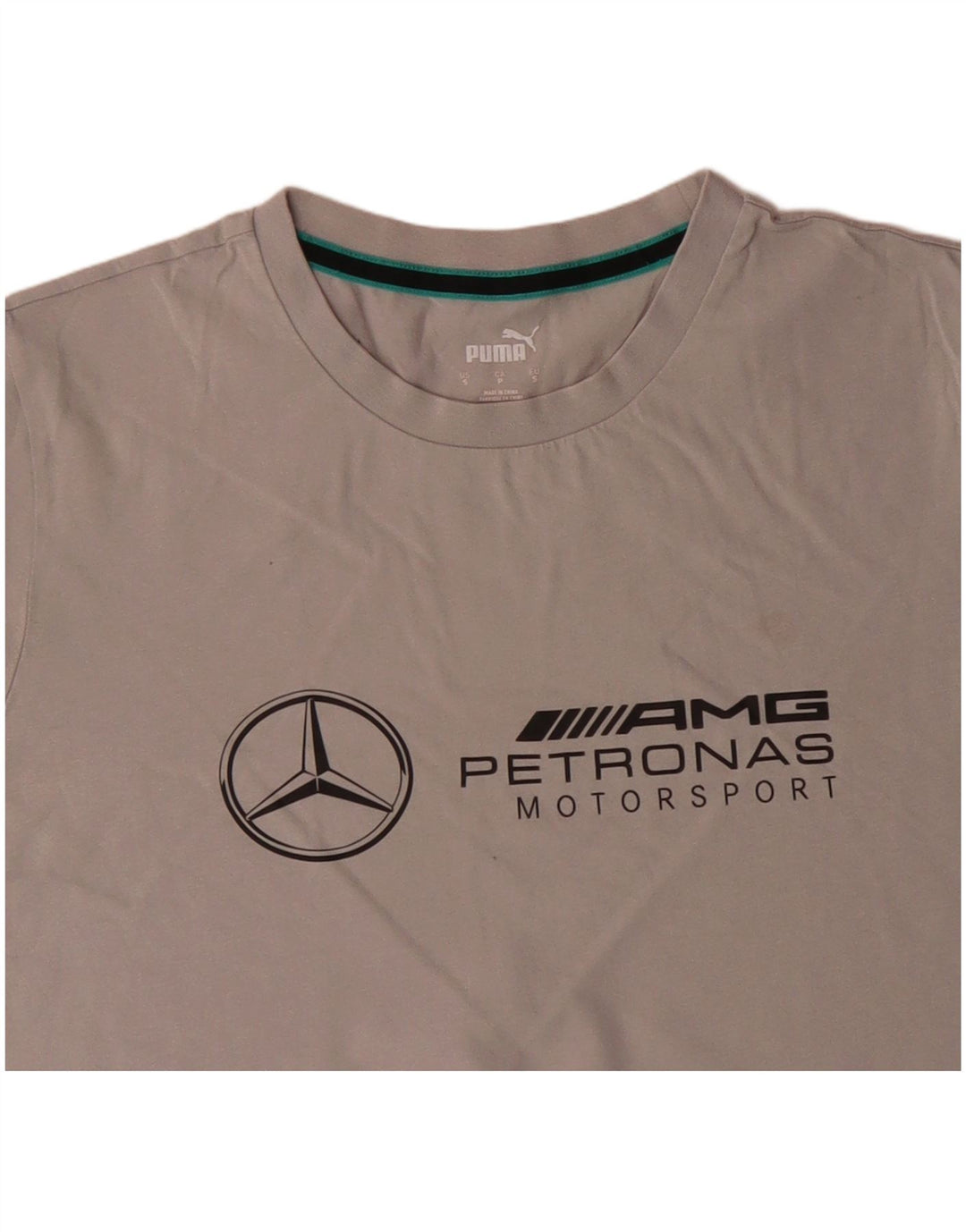 T-shirt grafica da uomo PUMA Top Small in cotone grigio