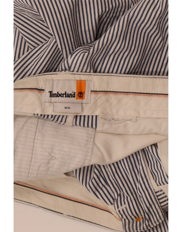 Pantaloncini chino da uomo Timberland W31 blu medio gessato
