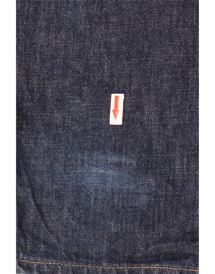Jeans dritti da uomo Armani W33 L36 blu navy screziato