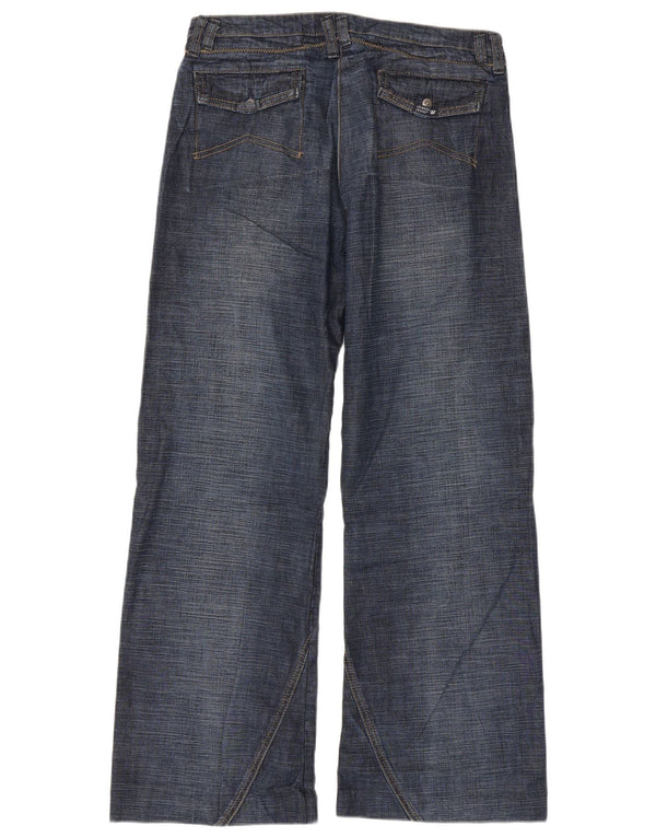 Jeans da donna Armani a gamba larga W27 L30 cotone blu navy